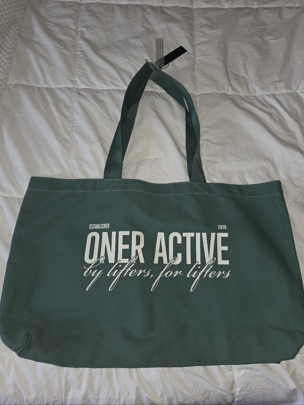 💥JUST ADDED💥NWT Oner Active Canvas Tote with White Logo - Picture 2 of 6